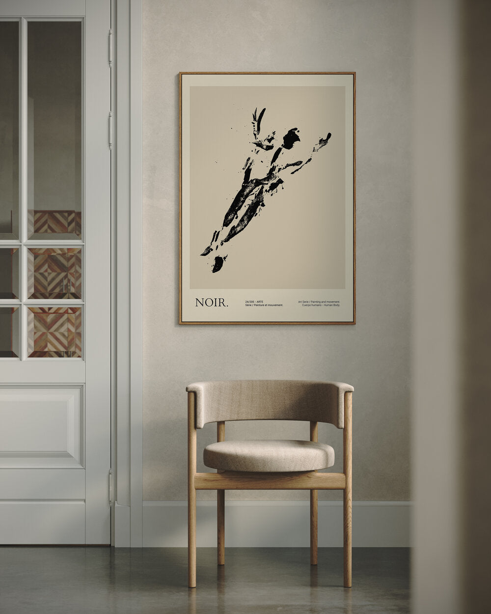 Noir plakat, beige - 50x70 cm